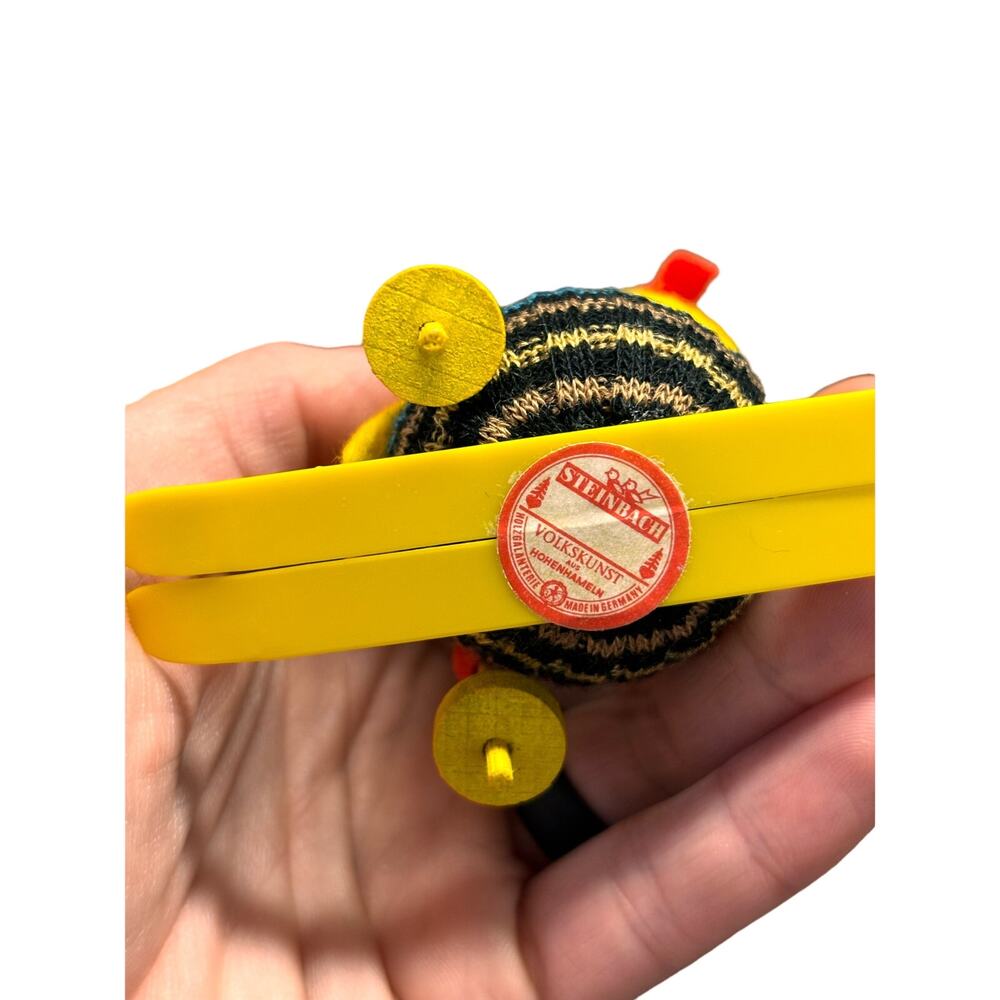 Steinbach vintage handmade ornament, skier.